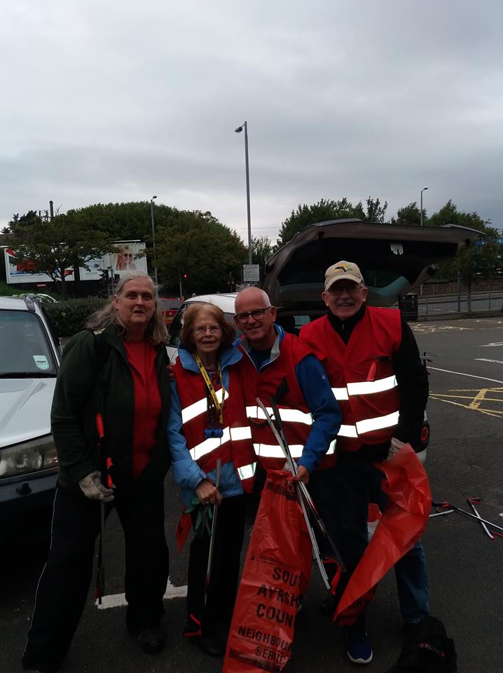 Completing the August litter pick at Mill Brae