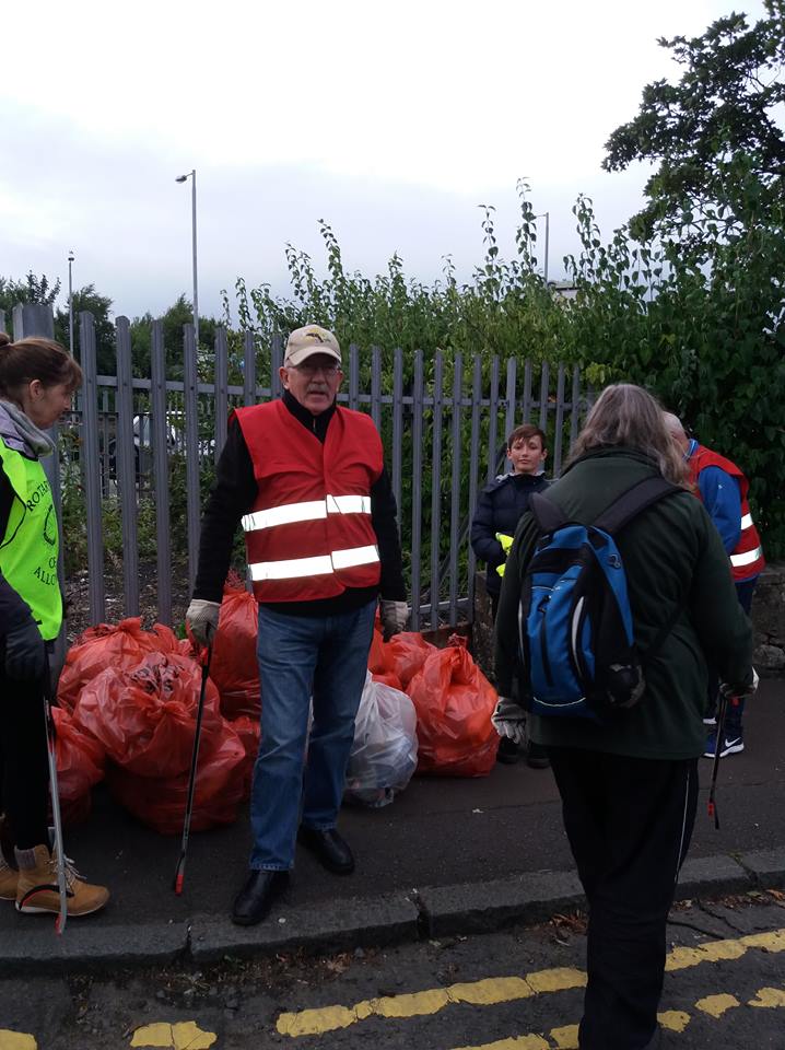 Completing the August litter pick at Mill Brae