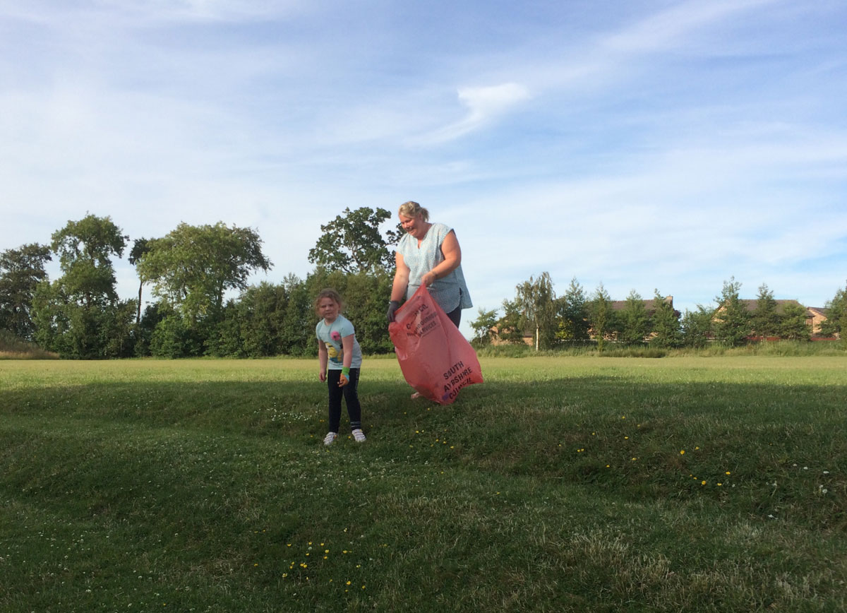 Completing the June litter pick at Overmills