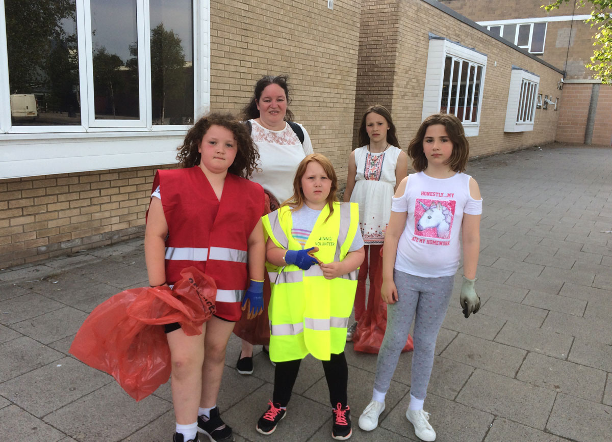 Completing the June litter pick at Overmills