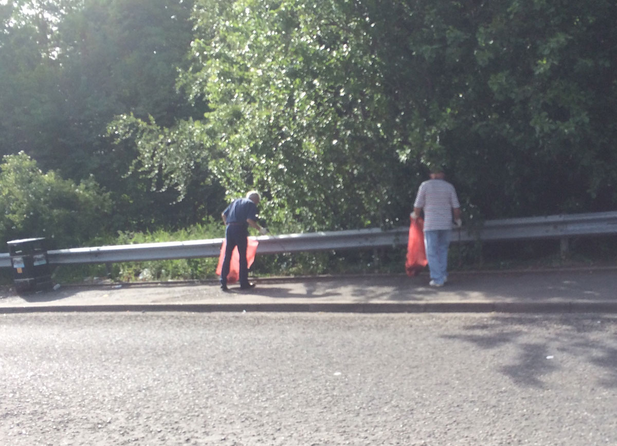 Completing the June litter pick at Overmills
