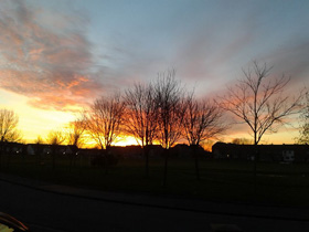 Sunset over Glencairn Park taken on the 11th March 2014